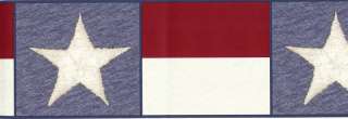 Stars Stripes Red White Blue Americana Wallpaper Border  