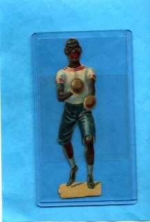 1890 Black Americana Boxer player die cut Victorian  