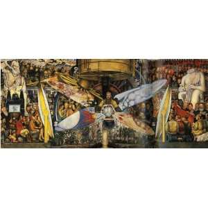  Hand Made Oil Reproduction   Diego Rivera   24 x 10 inches 