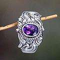 Sterling Silver Mens Majesty Amethyst Ring (Indonesia)