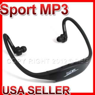 SPORT WIRELESS EARPHONE HEADPHONE  PLAYER SUPPORT UP TO 8GB MICRO 