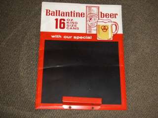 Ballantine Yankees 1965 Old Beer Tin Over Cardboard TOC Vintage Rare 