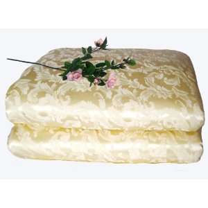 100% Pure Silk 3 Season Seamless Reversible Comforter King Ivory (Silk 
