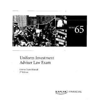   License Exam Manual (Series 65) (9781419596605) Kaplan Financial