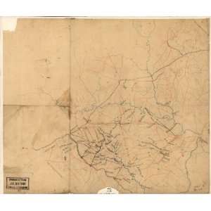  Civil War Map Map of portions of Orange, Louisa, Spotsylvania 