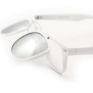   White Frame 2 layer Style Fashion Sunglasses   Trendy Unisex Styles