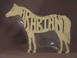 Arabian Horse Wood Amish Made Tack Room Puzzle Toy  