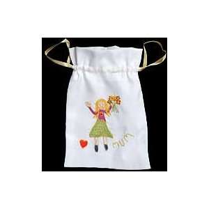  Gift Bag in an I Love Mum Design. Beautifully embroidered 