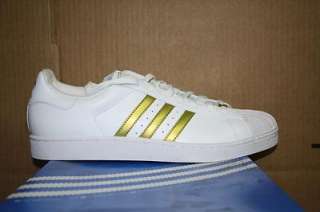 Adidas Superstar 2 II Originals White/Gold Mens Shoes 046335 sz 15 