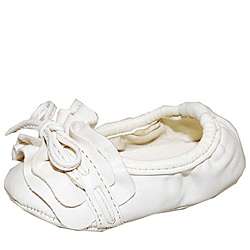 Baby Girl White Glam Fashion Crib Shoes  