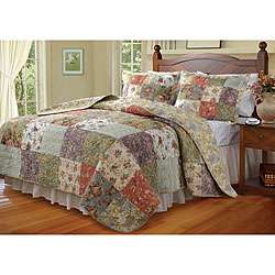 Blooming Prairie Cotton Quilted Pillow Shams (Set of 2)   