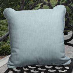 Clara Outdoor Light Blue Throw Pillows Made with Sunbrella (Set of 2 