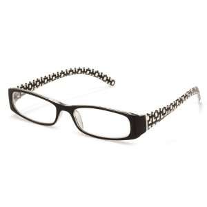   Weave Black White Geometric Reading Glasses 2.0 