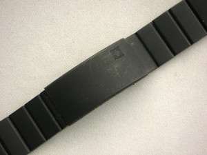 Original Vintage ZENITH Black PVD Steel Watch Bracelet Strap 26mm Men 