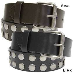 BT Studded Leather Belt with Changeable Buckle  
