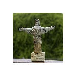 NOVICA Soapstone sculpture, Christ Redeemer 