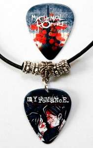 My Chemical Romance Guitar Pick Leather Necklace + Pick  
