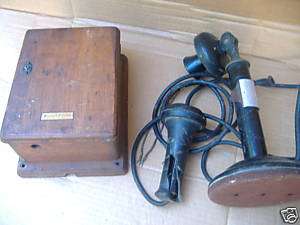 ANTIQUE WOODEN WALL / DESK TELEPHONE WESTERN ELECTRIC  