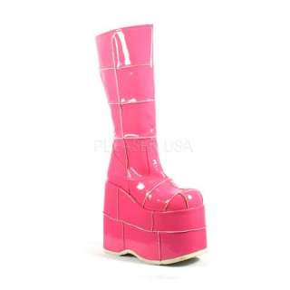 MeNS PINK 7 PLATFORM BOOT(Unisex)Mens Sz4 10 & 12  