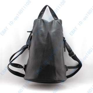   Classic Black Faux Leather Backpack Bag Handbag Purse A29  