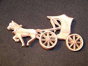 Vintage Celluloid/plastic Pin * Horse & Buggy* NICE  