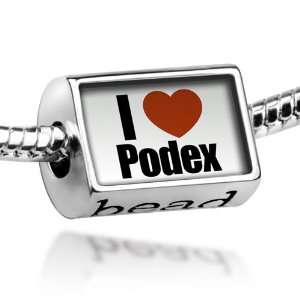  Beads I Love Podex   Pandora Charm & Bracelet Compatible 