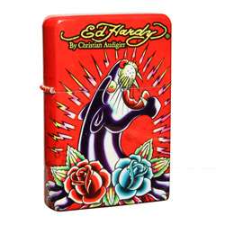 Ed Hardy Panther 7 Inch Jumbo Oil Lighter  