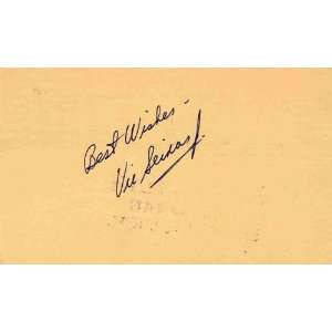  Vic Seixas Autographed 3x5 Government Post Card Sports 