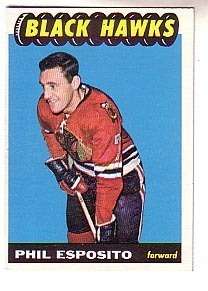 1965 66 Topps #116 Phil Esposito rookie Black Hawks Ex+  