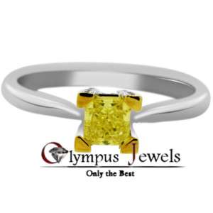 60CT FANCY YELLOW CERTIFIED DIAMOND ENGAGEMENT RING  