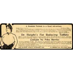  1902 Ad Dr Sleight Tablet Co Weight Loss Pills Michigan 
