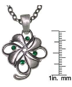 Four Leaf Clover Pewter Necklace  