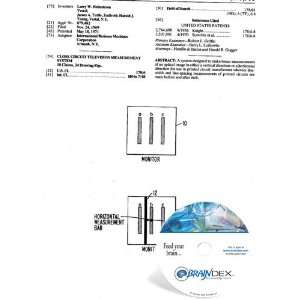  NEW Patent CD for CLOSE CIRCUIT TELEVISION MEASUREMENT 