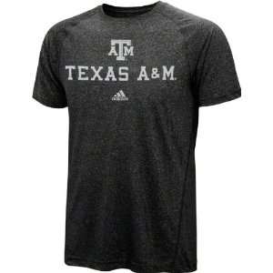 Texas A&M Aggies Youth adidas Black Heathered Performance T Shirt 