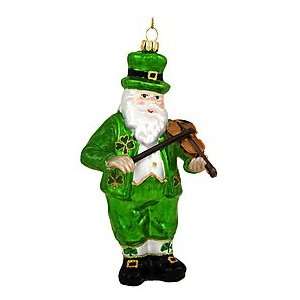  Irish Santa with Fiddle Ornament