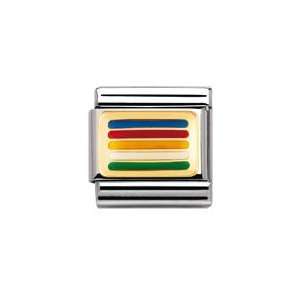   EUROPE FLAG in stainless steel , enamel and 18k gold (PEACE FLAG
