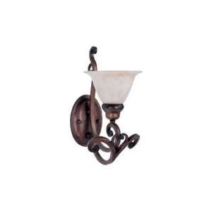   1461EB COG Ivy 1 Light Wall Sconce in Earthen Bronze with Cognac glass
