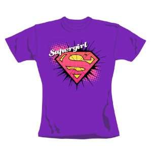     Superman T Shirt femme Supergirl Comic Logo (S) Toys & Games