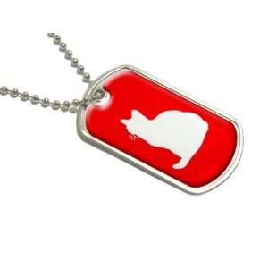 American Shorthair   Cat   Military Dog Tag Luggage Keychain