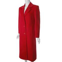 Jonathan Michael by Adi Womens Full length Red Wool Coat   