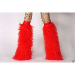  Furry Fluffy Leg Warmer red Toys & Games