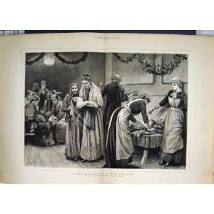  1881 Christmas Present Sick Women Gifts Antique Sketch 
