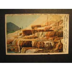  1902 Pulpit Terraces, Yellowstone Park early Postcard not 