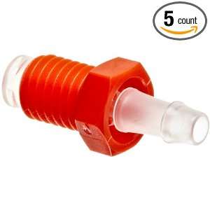   To 1/8 Barb Connector 5/16Hex Red Nylon/Polypropylene (Pack of 5