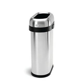   Can, Fingerprint Proof Brushed Stainless Steel, 35 Liters /9 Gallons