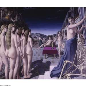  FRAMED oil paintings   Paul Delvaux   24 x 24 inches   The 