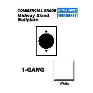   Gang Flush Mount 2.465 Inch Dia. Device Receptacle Wallplate, White
