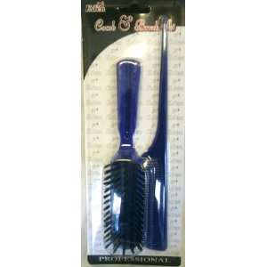  Rat Tail Comb & Brush Set   Blue 