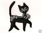 Cats/Black Cat w/Collar   Iron On Embroidered Applique