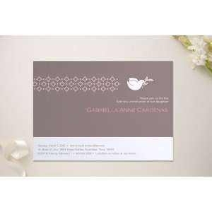  Dove on Gray First Holy Communion Invitations by T 